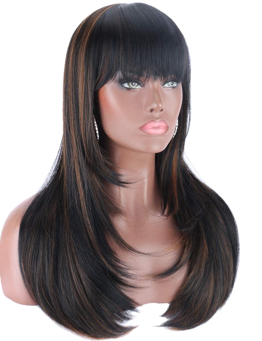 Amazon Com Kalyss Heat Resistant Yaki Synthetic Wig With Hair