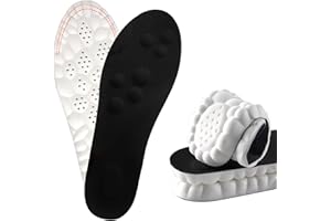 TINSOLEFO Cloud Like Soles for Men Women,Insoles for Men Women,Shoe Inserts Cuttable,Anti Fatigue,Shock Absorption,Foot Pain Relief (Black:Men: 8-8.5/Women: 9-9.5)