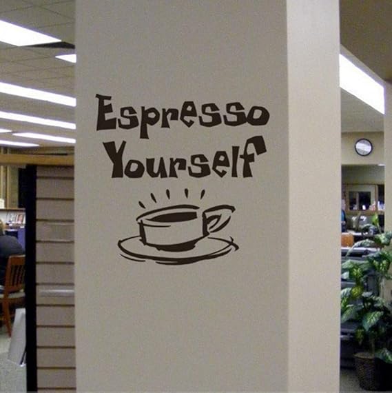 Espresso usted mismo café pegatinas de pared para sala de cocina