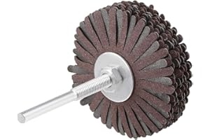 uxcell Abrasive Cloth Flap Wheel Sanding Star 1/4-Inch Shank for Woodworking Root Carving Furniture Polishing 180 Grit