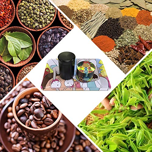 Metal Rolling Tray Combo Kit with Aluminum Herb Grinder,Smell Proof Jar