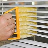 Blind Cleaner Brush , Blinds Dust Shutters , Mini Washable & Removable Window Air Conditioner Duster With 7 Slat Handheld Hou