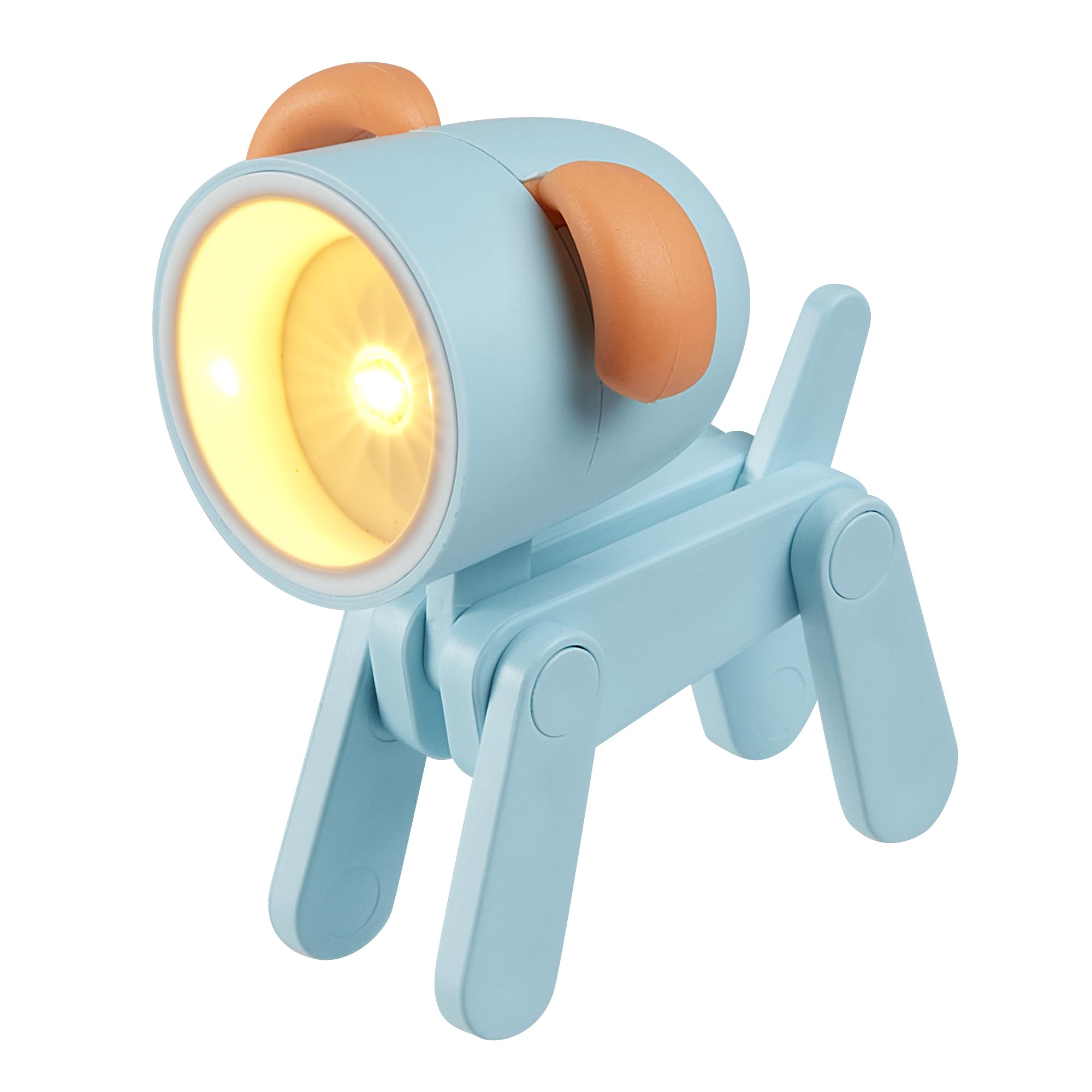 Tinc Mini LED Novelty Dog Desk Lamp - Moveable Limbs and Adjustable Head, Blue