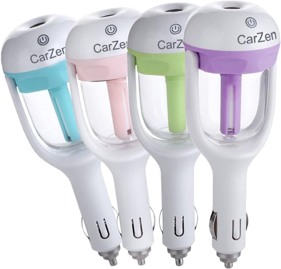 Carzen Electric Portable Mini Ultrasonic Humidifier & Essential Oils Aroma Car Diffuser (Green)