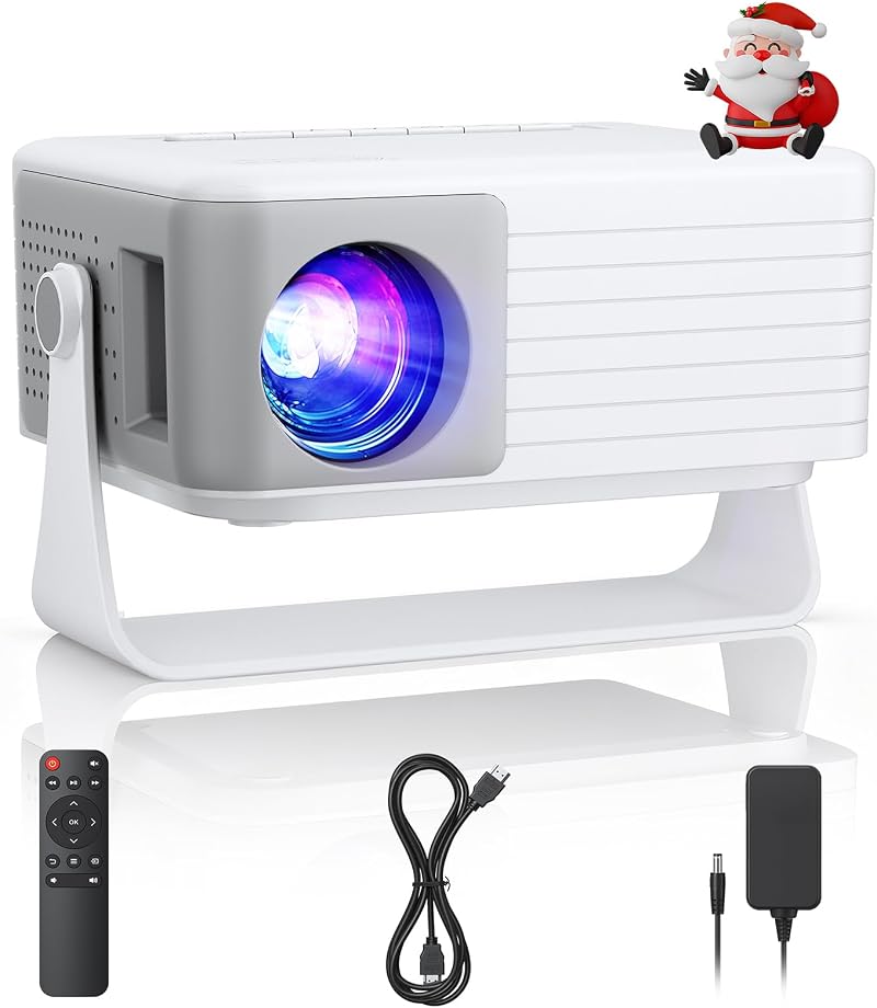 AKIYO O1 2026 Mini Projector 15000 Lumen 1080P Auto Keystone 360° Stand