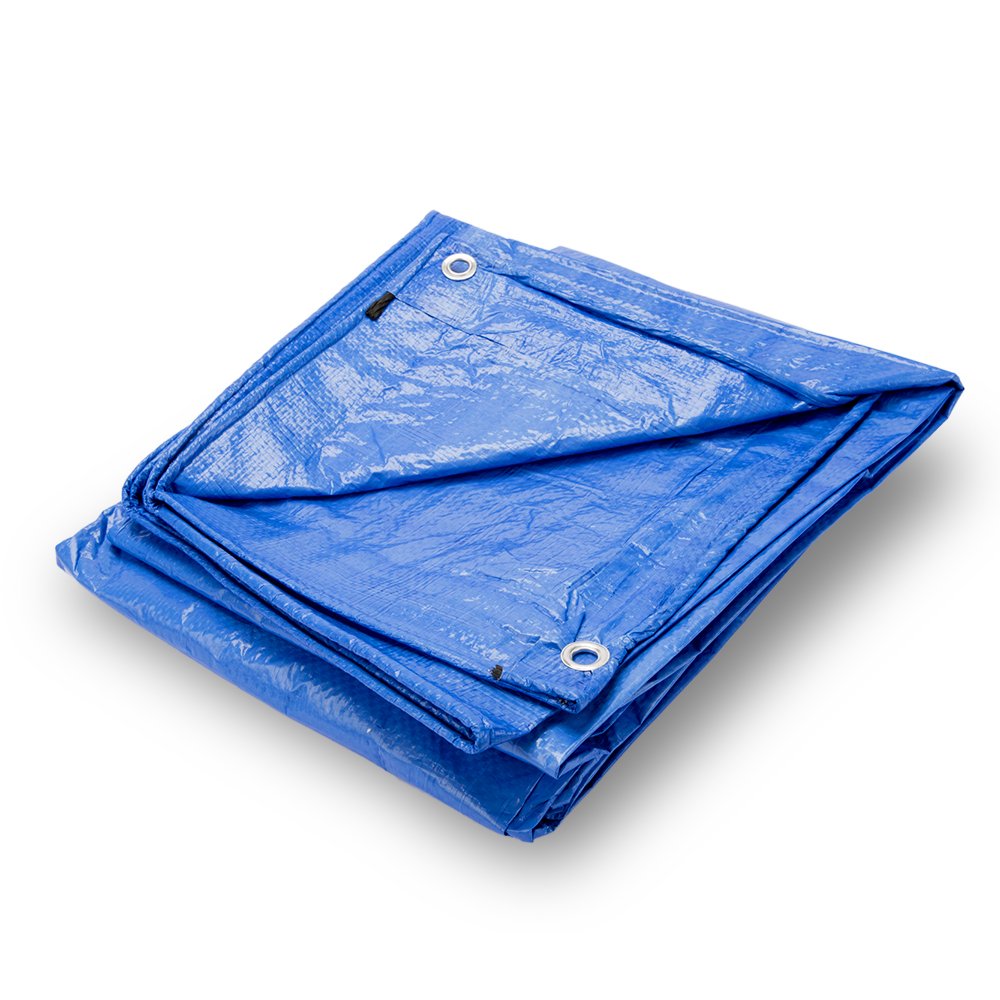 Grizzly Tarps 8 x 10 Feet Blue Multi Purpose Waterproof Poly Tarp Cover