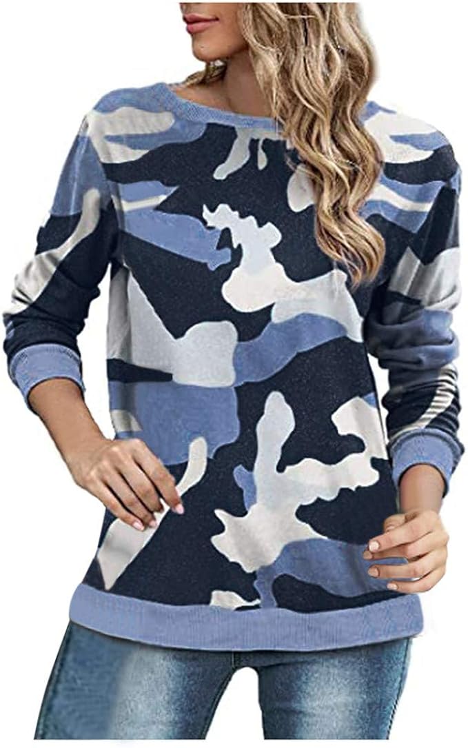 camo crewneck sweatshirt womens