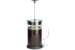 �鶹�� Basics French Coffee Press, 1L, Borosilicate Glass, BPA-Free, Removable Dishwasher-Safe Parts