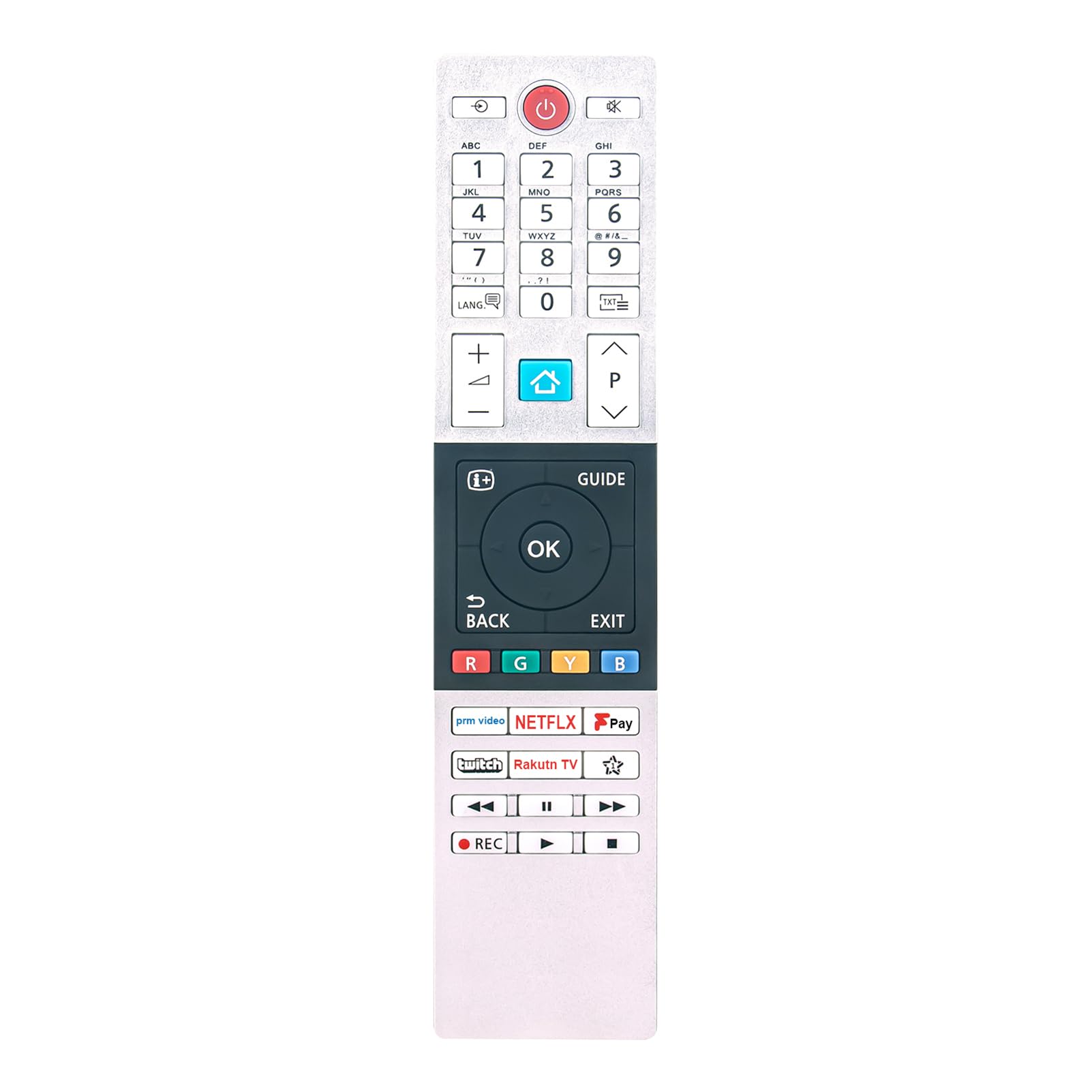VINABTY CT-8560 Replacement Remote Control Compatible with Toshiba TV 32LK3C63DB 32W2263DG/2 43UK3C63DB 50UK3C63DB 50UK4D63DB 55UK3C63DB 32LK3C63DB 43UK3C63DB 50UK4D63DB 65UK4D63DB 32W2263DG/2