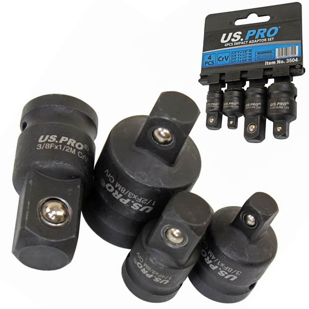 US Pro 4pc Impact Socket Adaptor Set Step Up Step Down Reducers Converters Adapters