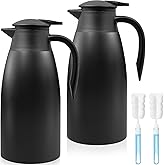 2 Pcs 68 oz Thermal Coffee Carafe Insulated Stainless Steel Coffee Carafe for Hot Liquids Vacuum Thermal Pot Creamer Carafe D