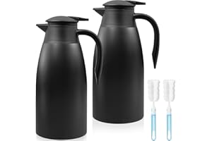 2 Pcs 68 oz Thermal Coffee Carafe Insulated Stainless Steel Coffee Carafe for Hot Liquids Vacuum Thermal Pot Creamer Carafe D