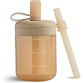 Moonkie Baby Straw cup | Silicone Toddler Sippy Cup Training Cup with Straw Lid | BPA-Free Drop-Proof Baby Cup | Led Weaning | 6 Months+, 5 oz, 1pack