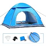 LIVEHITOP Instant Pop Up Tent Large 3-4 Person Man, Portable Automatic Tents UV Protection for Outdoor Camping Beach Garden Family, 200x200x125cm