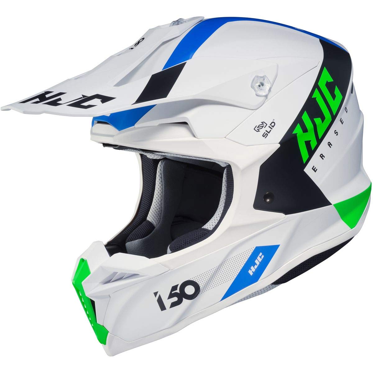 HJC Helmets i50 Helmet - Erased (Large) (White/Blue/Green)