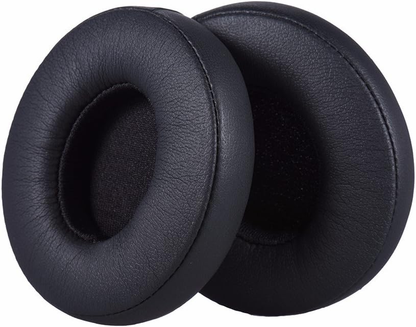 Replacement Ear Cushions Earpads Earbuds for Beats SOLO 2 / 3 Wireless On Ear Headphones by Dr. Dre ONLY (Black)