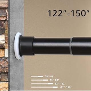 Amazon Com Roomdividersnow Premium Tension Curtain Rod 120in