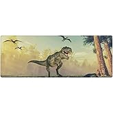 WAZHIJIA Dinosaur Mouse Pad XL Large Gaming Mouse Pad with Stitched Edges, Non-Slip Base, Water Resist Keyboard Pad, Desk Mouse Pad, 31.5 X 11.8 in, P3080