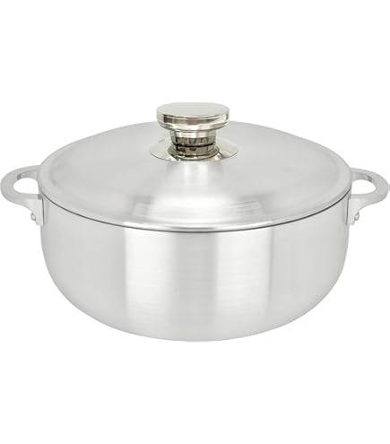 Uniware Caldero In Alluminio Con Coperchio – Spessore 3 Mm, 24x9 Cm, 3.6 QT – Ideale Per Riso, Salse, Rosolare, Adatto A Tutti I Fuochi - 4
