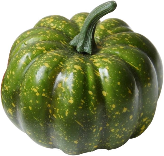 Meijiu Artificial Vegetables and Fruits DIY Small Pumpkin Fake Green and Yellow Vegetable (Green)