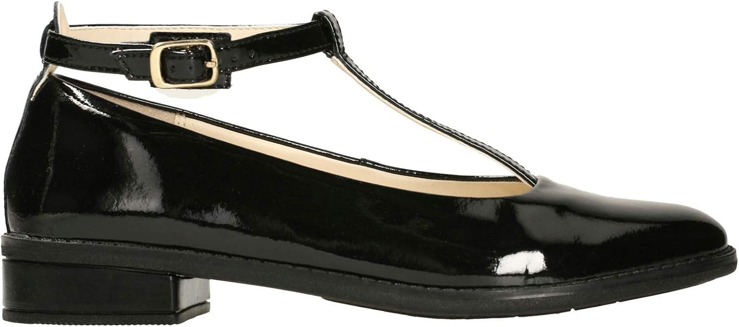 Clarks Senior Girls School Shoes Skyla Dream Black Patent Leather