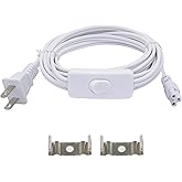 SinLoon UL-LP Certification 18AWG T5 T8 LED Wire Connector Power Cord LED Tube Power Extension Cord with on/Off Swith US Plug