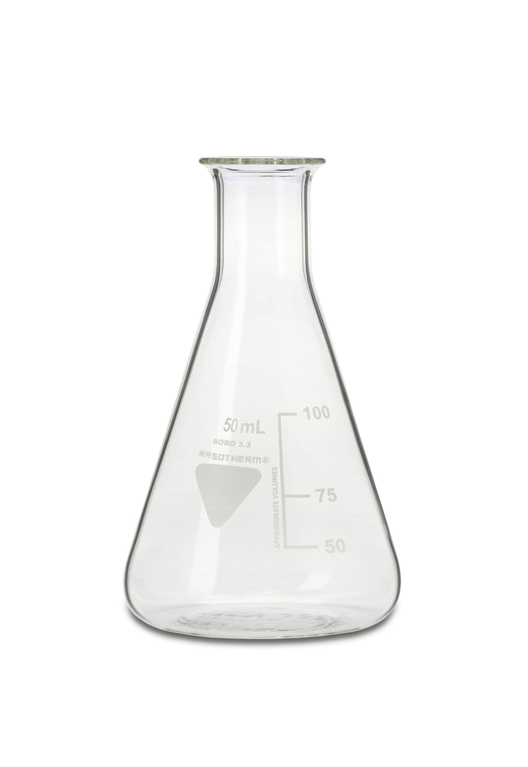RASOTHERM Erlenmeyer Flask, Narrow Neck (Boro 3.3), 50 ml