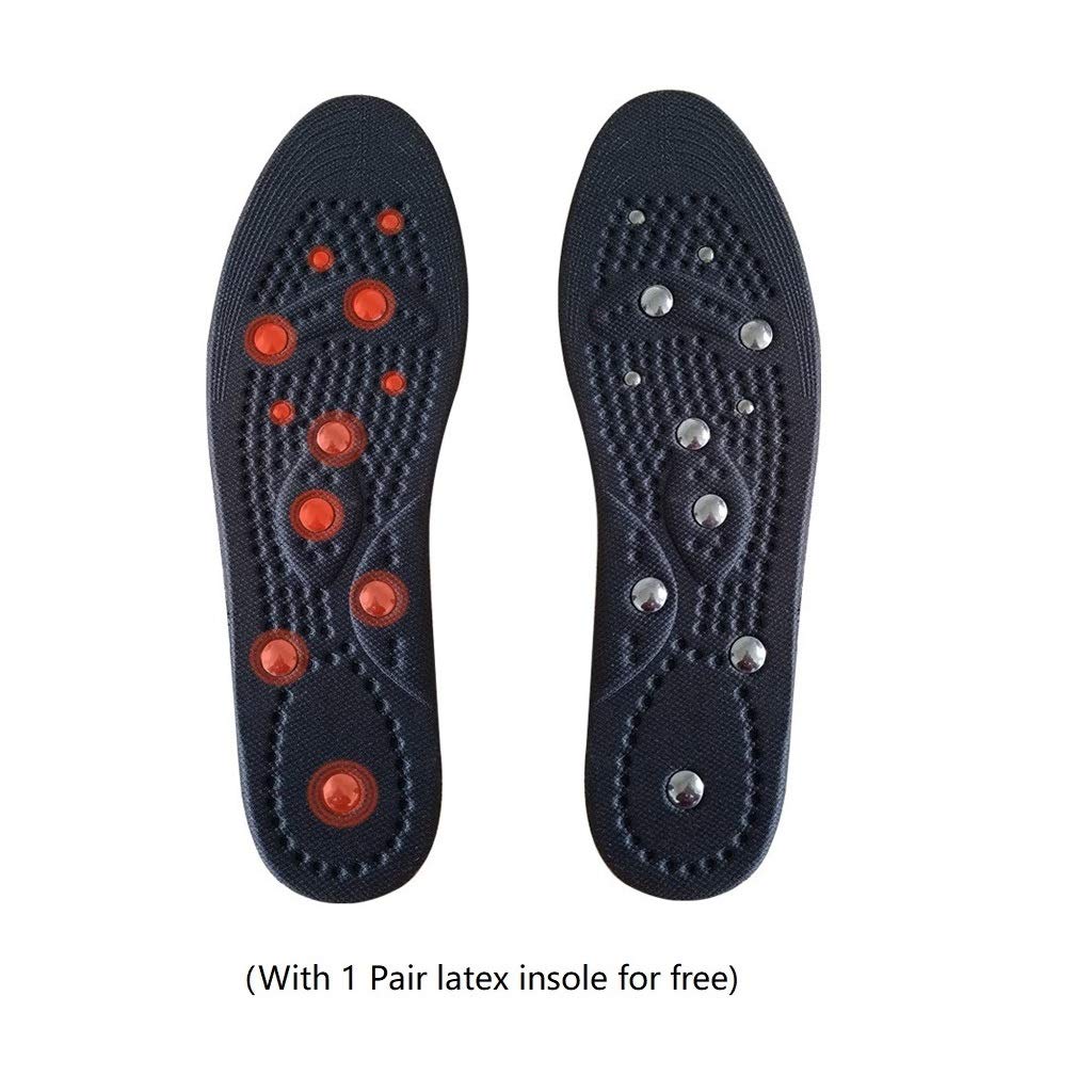 thumbnail interactive-video image 1 of Black Magnetic Massage Shoe Insoles Acupressure Therapy Reflexology Men Women 1 of 3
