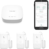 YoLink Freezer Thermometer Hygrometer Kit: 3-Pack + Hub | Freezer Temp/Humidity Alerts, History Export, Up to 5-Year Battery, Works with Alexa, LoRa YoLink Protocol Up to 2034 Feet