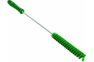 Vikan 53762 Stiff Tube Brush, Polyester, 7/8" x 20" OAL, Green