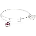 Alex and Ani Birthstones Expandable Bangle for Women, Crystal Charm for Every Month, Shiny Finish, 2 to 3.5 in