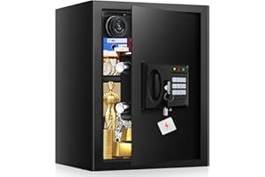 VIDXCVIT 3.3 Cuft Large Fireproof Safe for Home, Home Safety Box Fireproof Waterproof with Electronic Keypad and Spare Keys, Anti-theft Digital Security Safe for Money Firearm Medicine Valuables