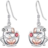 Dorunmo Capybara Gifts 925 Sterling Silver Capybara Earrings Cute Animal Jewelry Gifts for Women Capybara Lovers