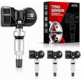 AUTO OCCASION 4Pack Universal Pre-Programmed TPMS Sensor Tire Pressure Monitoring Sensors Compatible with 2000-2023 Mercedes Benz Model 433Mhz 315Mhz