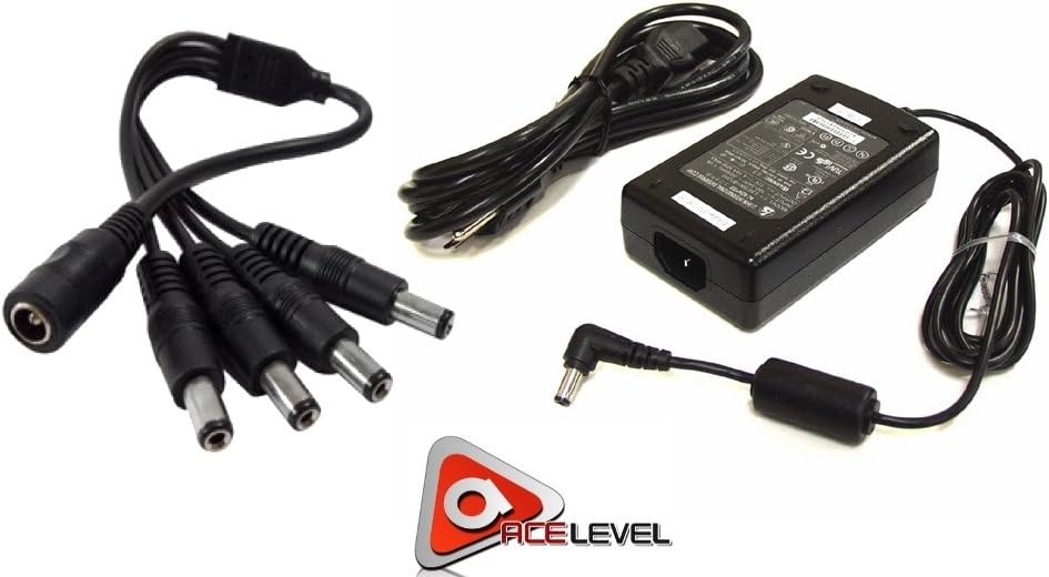 Acelevel Premium 3Amp Power Adapter with 4 way splitter for Swann
