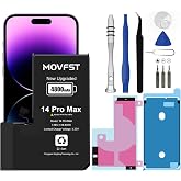 MOVFST Replacement Battery for iPhone 14 Pro Max,4800mAh Li-ion Polymer High Capacity Battery Fit for iPhone 14 Pro Max Model A2894 A2651 A2893 A2895 with Repair Tool Kits