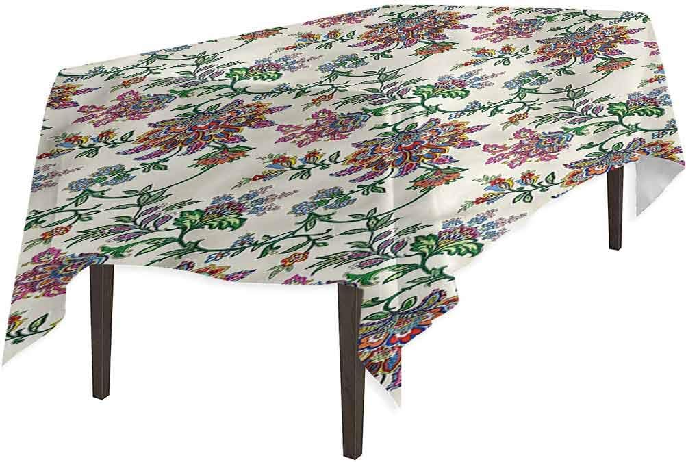 Aishare Store Tablecloth, Bohemian Retro Flowers, Great for Buffet