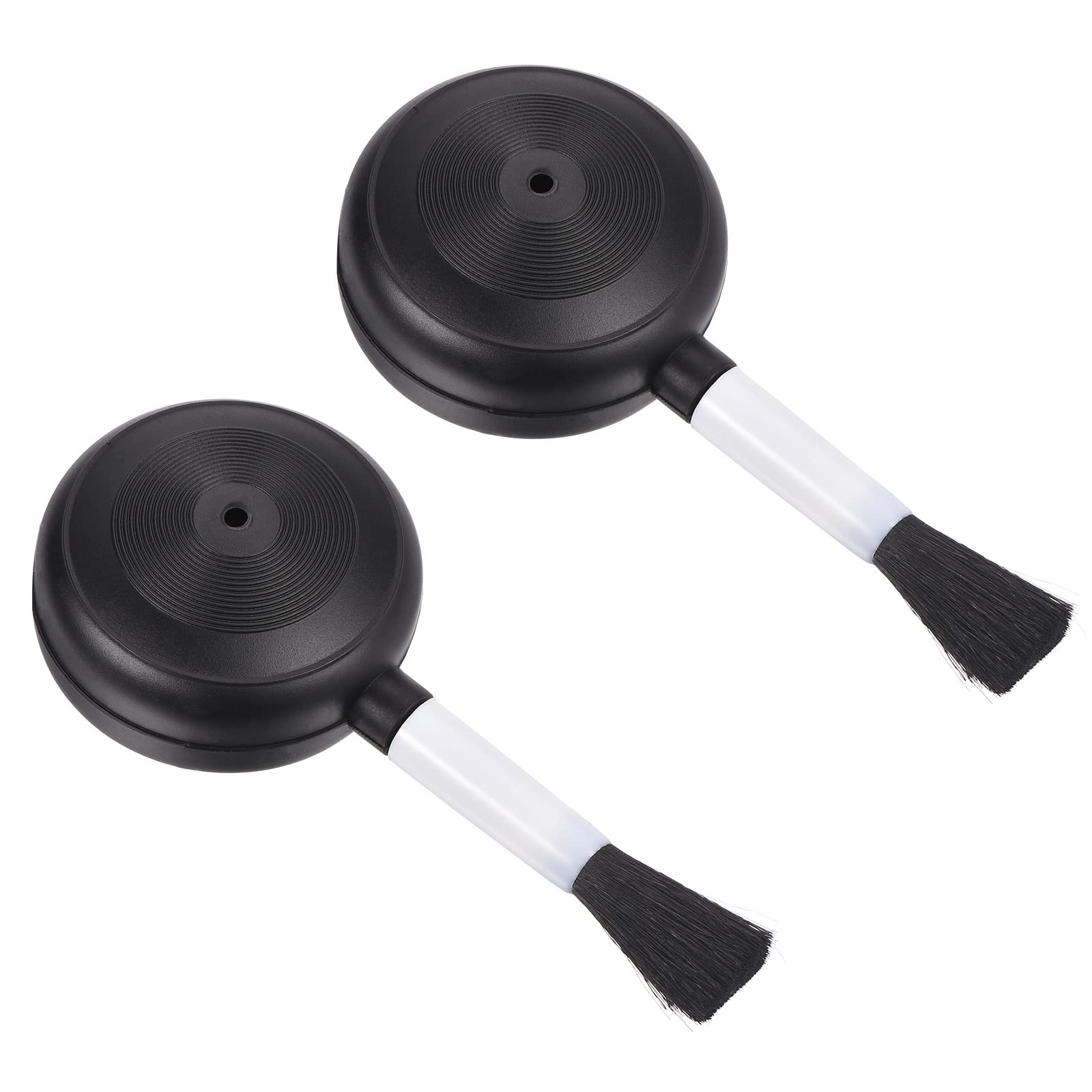 PATIKIL Air Dust Blower and Soft Brush 2Pack 25mm Keyboard Cleaning Brush for Laptop Computer Screens Keyboard Window Black