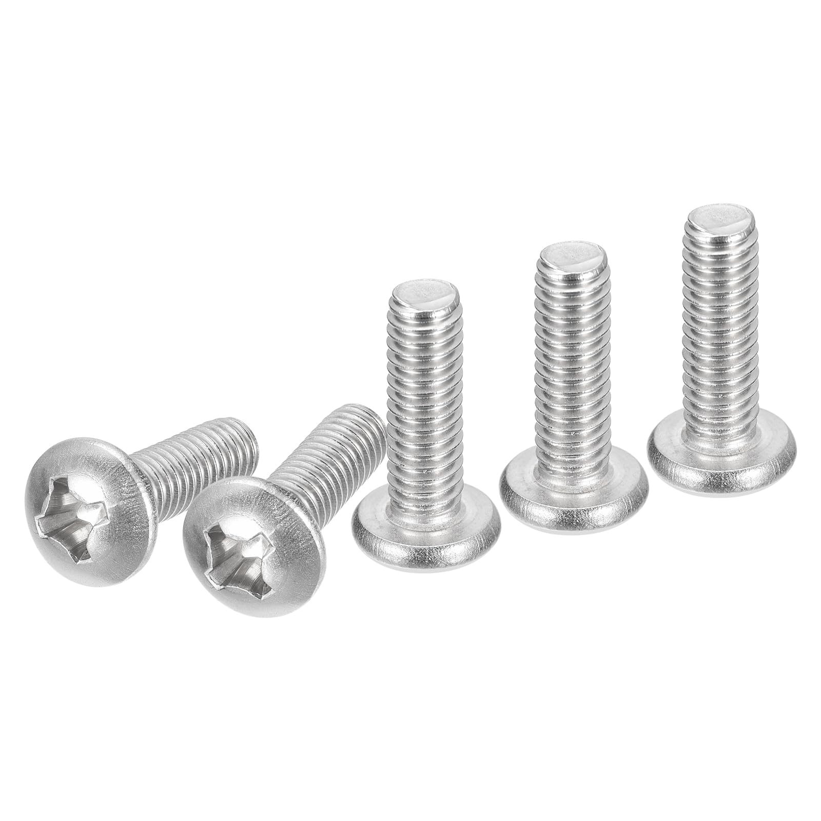 DTGN 5/16-18x1" Pan Head Machine Screws, 25Pcs 304 Stainless Steel, Phillips Drive, UNC Full Thread, Bright Finish, Screws Bolts Kit