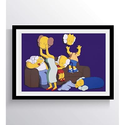KAWS X SIMPSONS Companion Print Poster Urban Street HYPEBEAST Supreme Poster Mural - Photography Art 17 x 21. Premium Art Print with archival Ink in