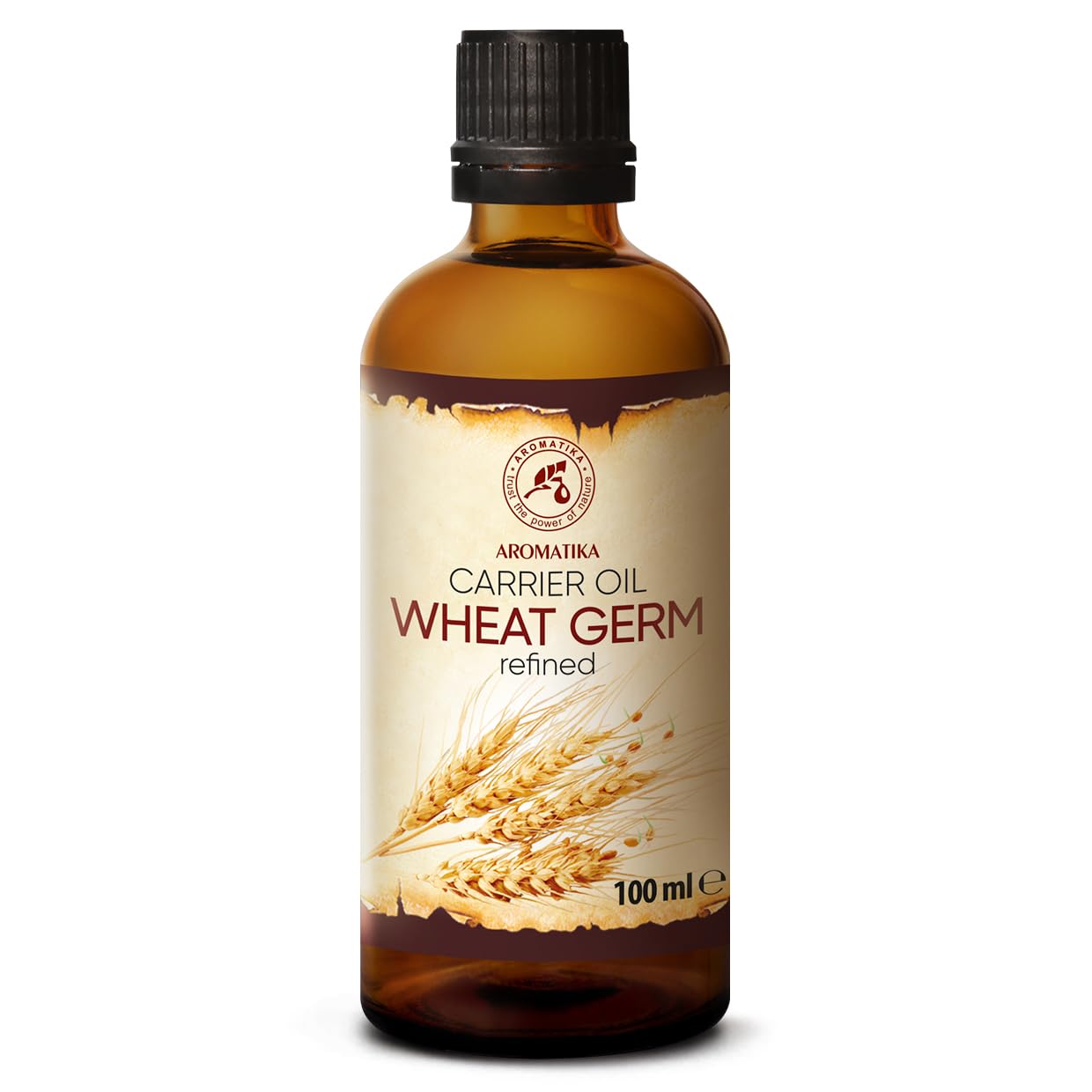 Wheatgerm Oil 100ml Glass Bottle - Triticum Vulgare Germ Oil - USA - Wheat Germ Oil Ideal for Skin Conditioning Facial - Body Massage