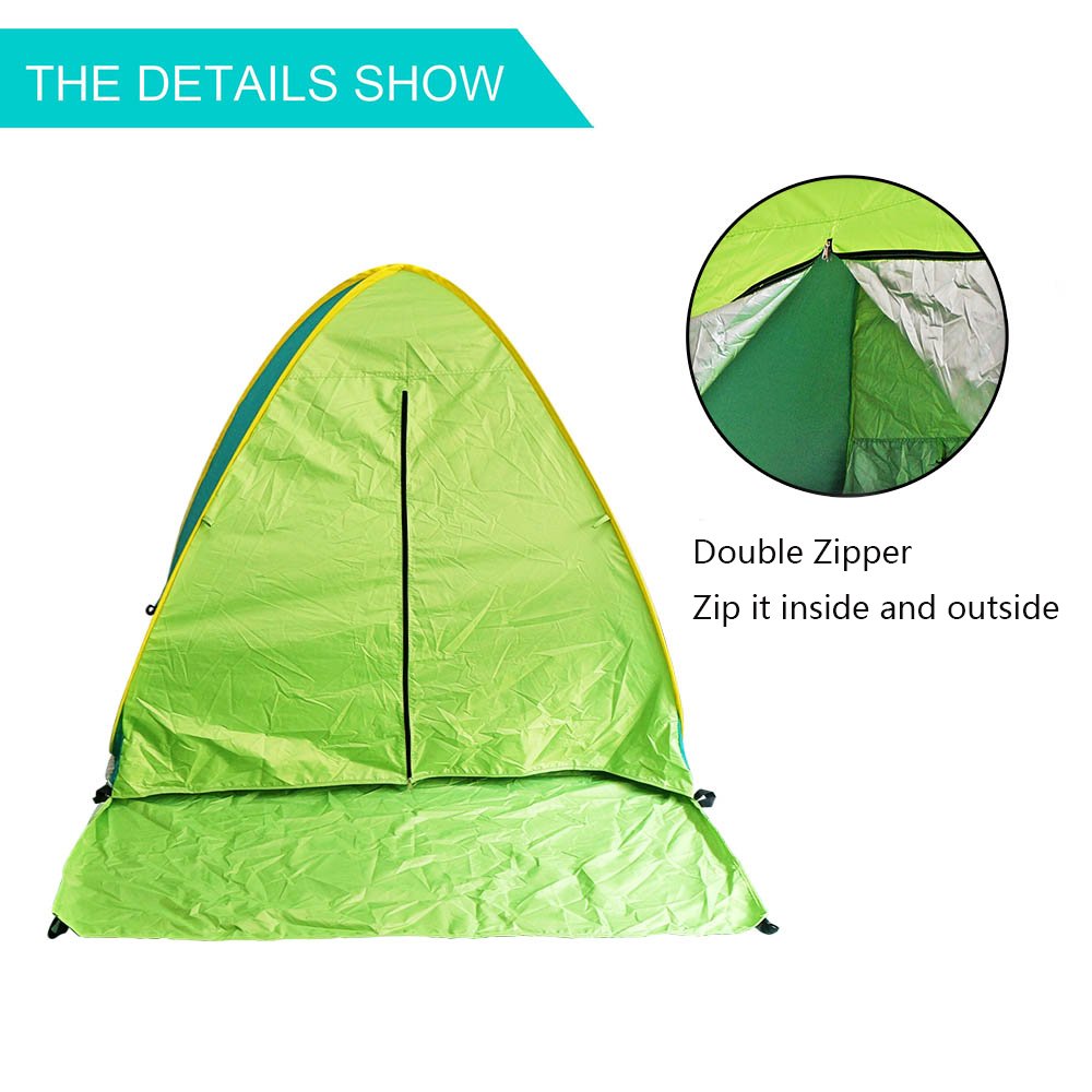 GKselling Camping Tent，Manual Pop Up 2 Person Waterproof Portable Beach Shelter with Carrying Bag for Picnic,Hiking,Fishing,Outdoor Use(Green)