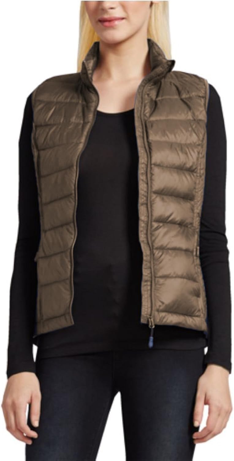 Weatherproof 32 Degree Womens Packable Down Vest (Taupe, XLarge) at
