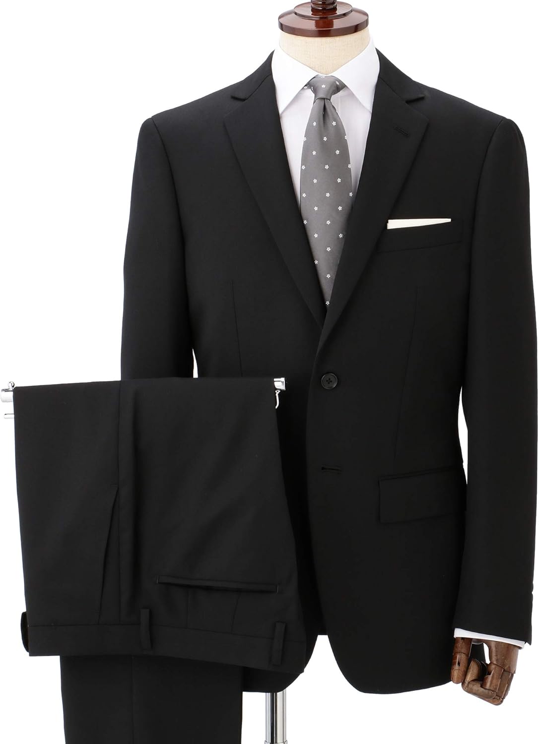 Amazon オリヒカ ブラックスーツ 定番黒無地 Fitスリムノータック オールシーズンスーツ メンズ 黒 日本 A6 日本サイズm相当 スーツ ビジネスウェア 通販