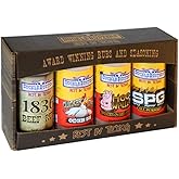 SuckleBusters Texas BBQ Rub Gift Box: Best BBQ Rubs for All-Purpose, Beef, Chicken, Pork & Fish, Grilling and Smoking, Gluten-Free, No MSG Shaker (4 Pack Set)
