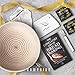 Banneton Bread Proofing Basket - 9 Inch Sourdough Bowl | Cane Baskets For Dough Rising. Proofer Baking Bowls With Lame Slashing Tool, Linen Liners And Dough Scraper. Baker Starter Supplies Tools Kit