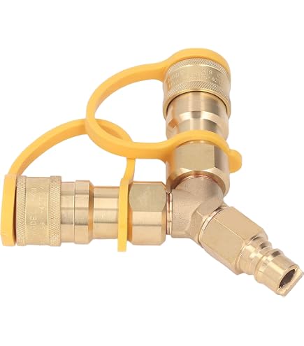 Kit Adaptateur Pour Recharger Les Bouteilles De Propane De 0,5 Kg – Manomètre Inclus, Laiton Robuste