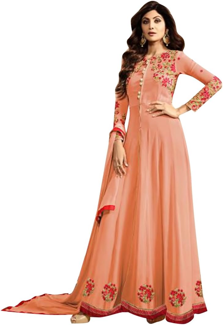 womens Shilpa Bollywood Designer New Launch Anarkali Salwar Kameez Gown Long Heavy Wedding Ceremony Party Wear By 28 Plus As Shown