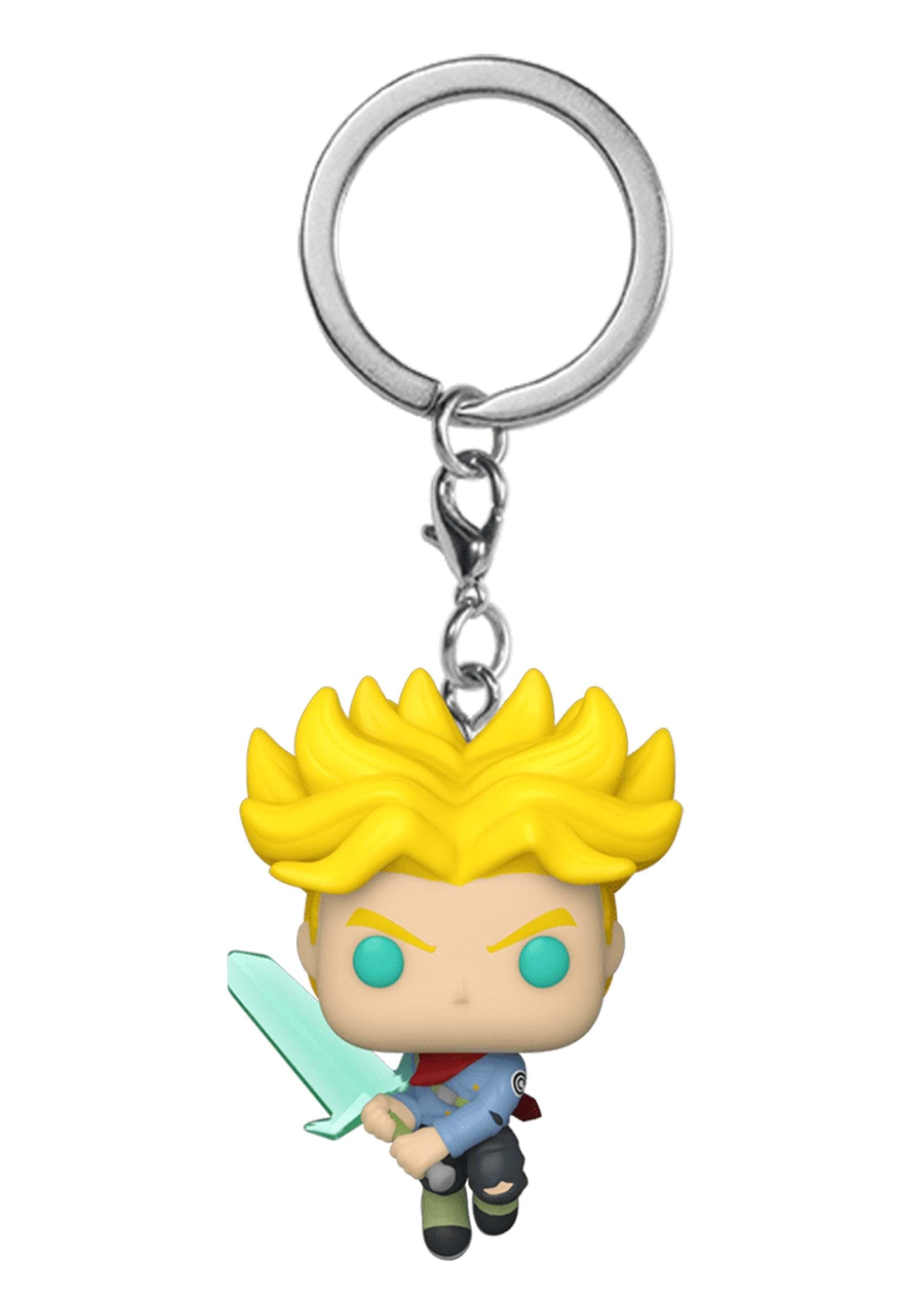 Funko Pop! Keychain: DBS - Super Saiyan Trunks With Sword - Dragon Ball Super Novelty Keyring - Collectable Mini Figure - Stocking Filler - Gift Idea - Official Merchandise - Anime Fans
