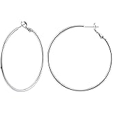 Gacimy Gold Hoop Earrings for Women 14K Gold Plated, 925 Sterling Silver Post Hypoallergenic Earrings Hoops for Women